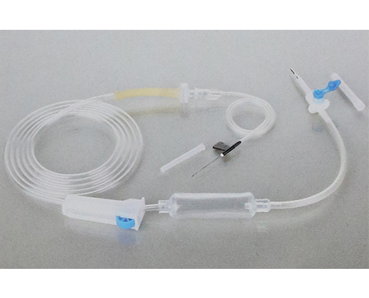 Disposable infusion set with needle (12)